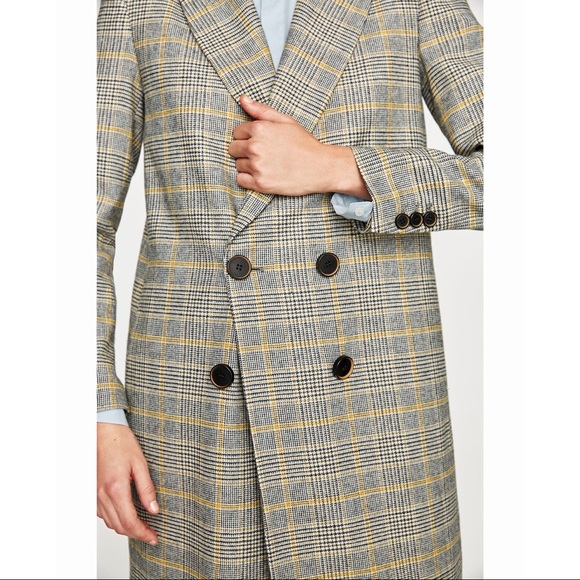 ZARA Checked wool coat - Picture 7 of 12